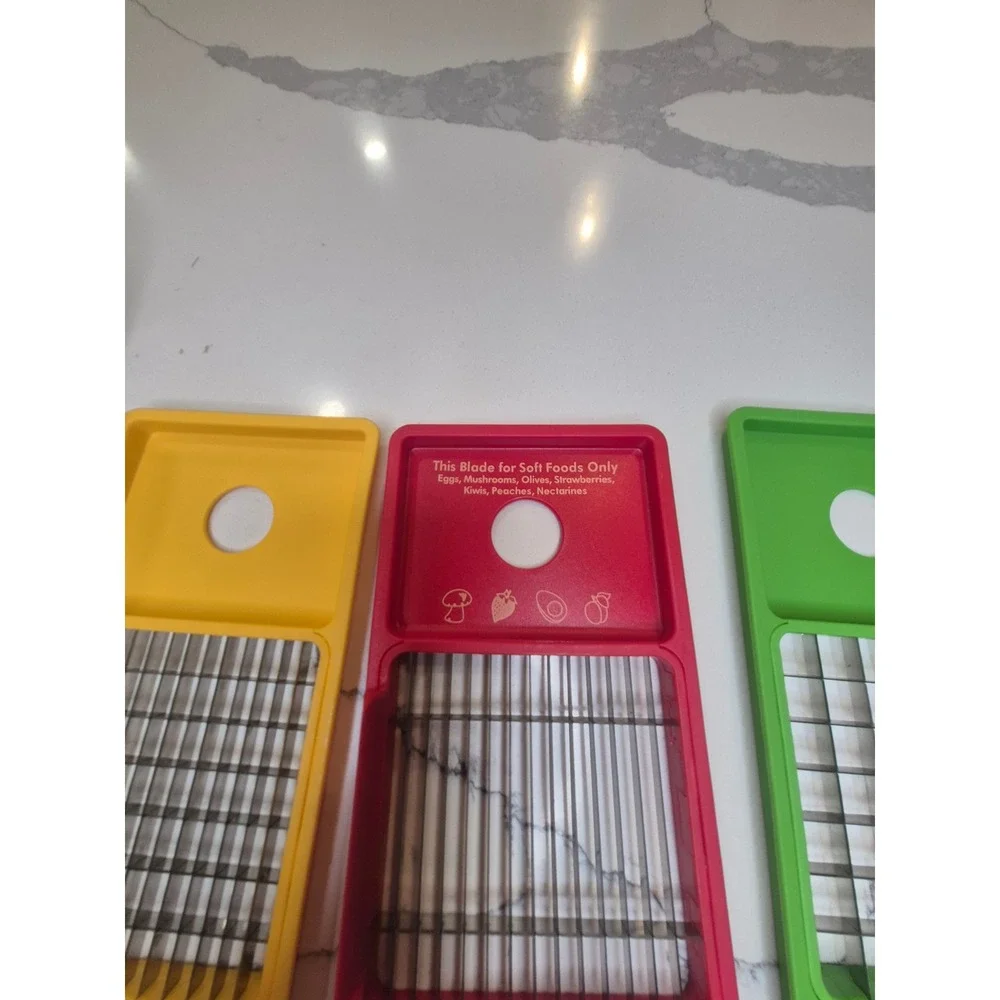 Progressive International Fruit Vegetable Chopper 3 Blades 3 Cup Container White